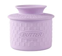 Butter Keeper Crock - Stockage de garnitures fraîches sur le comptoir, couvercle hermétique et étanche de style céramique, contrôle lisse de la température + système d'accès facile à écosser, matériau