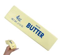 Butter Squishy Toys, 5.7" Slow Rising Stress Balls for Adults & Teens, Non-Sticky Sensory Fidget Toy for Office Focus & Relaxation, Yellow (1Pc)