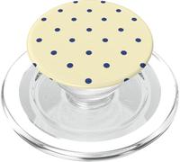 Butter Yellow and Blue Polka Dots Classic Polkadots Simple PopSockets PopGrip pour MagSafe