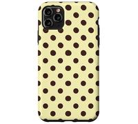Butter Yellow and Brown Polka Dots Classic Polkadots Pattern Coque pour iPhone 11 Pro Max