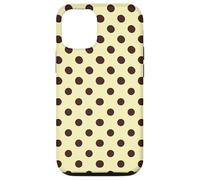 Butter Yellow and Brown Polka Dots Classic Polkadots Pattern Coque pour iPhone 12/12 Pro
