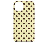 Butter Yellow and Brown Polka Dots Classic Polkadots Pattern Coque pour iPhone 13