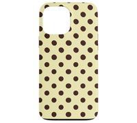 Butter Yellow and Brown Polka Dots Classic Polkadots Pattern Coque pour iPhone 13 Pro Max