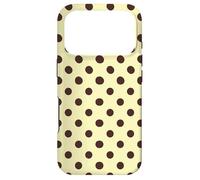 Butter Yellow and Brown Polka Dots Classic Polkadots Pattern Coque pour iPhone 17 Pro