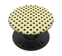 Butter Yellow and Brown Polka Dots Classic Polkadots Pattern PopSockets PopGrip Adhésif