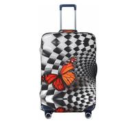 Butterflies - Housses de bagages de voyage à illusion d'optique - Housses de protection élastiques pour valises de 45 à 32 cm, Noir, CH