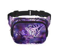 Butterfly 1 sac banane pour homme et femme, sac banane tendance pour entraînement, course, voyage, randonnée, Noir , Taille unique