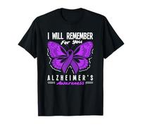 Butterfly Alzheimer's Awareness Support Squad Ruban T-Shirt