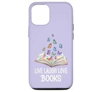 Butterfly Book Live Laugh & Love Books Reading Lover Bookish Coque pour iPhone 12/12 Pro
