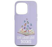 Butterfly Book Live Laugh & Love Books Reading Lover Bookish Coque pour iPhone 13 Pro