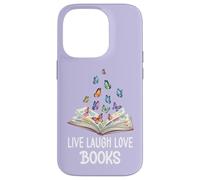 Butterfly Book Live Laugh & Love Books Reading Lover Bookish Coque pour iPhone 14 Pro