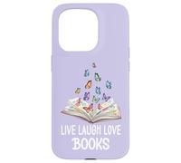 Butterfly Book Live Laugh & Love Books Reading Lover Bookish Coque pour iPhone 15 Pro