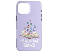 Butterfly Book Live Laugh & Love Books Reading Lover Bookish Coque pour iPhone 16 Pro Max