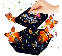 Butterfly Box - Flying Butterfly Graduation Party Favors For Celebration | Lightweight Spring Chamber With Pop Release Mechanism Surprise Flutter Burst Effect Decor For Weddings New Year