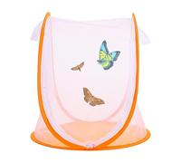 Butterfly Cage Habitat, Foldable Mesh Enclosure, Breeding Growing Shelter, Zipper Access Feeder, Cage with Handle for Outdoor, Yard, Garden, Animal Use, 12.99x14.57 inches