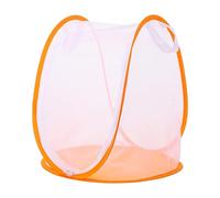 Butterfly Cage, Mesh Enclosure, Breeding House, Foldable Habitat Carrier, Zipper Access Door, Small Size, Perfect for Garden Outdoor Yard Use, 33x37cm Orange