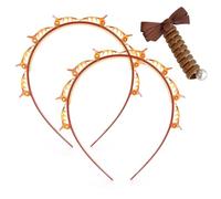 Butterfly Clip Headband, Butterfly Clip Headband For Women, 90s Butterfly Clip Headband, Curly Hair Clip Headband, Weave Bangs Headband Set With 8 Small Clips (2Pcs Brown, S)