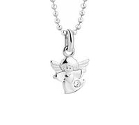 butterfly Collier Fin Avec Pendentif Ange Et Cristal En Argent 925 Sterling