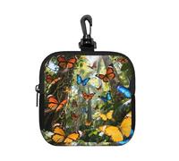 Butterfly Color Group Petite pochette de rangement étanche en néoprène avec fermeture éclair pour écouteurs, porte-clés