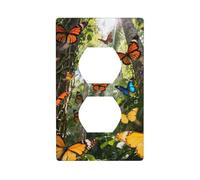 Butterfly Color Group Plaque murale décorative en polycarbonate incassable pour la maison et le bureau, 1 gang avec vis