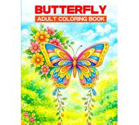 Butterfly Coloring Book for Adults 83 Beautiful Designs for Stress Relief and Relaxation, Gift for Women, Single-Sided Print Coloring Book