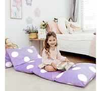 Butterfly Craze Housse Chaise Longue de Sol, Confortable et élégante pour Enfants/Adultes, siège Inclinable pour Un Confort Ultime, Matelas pour Tout-Petits, Housse Uniquement, à Pois Violets, Queen