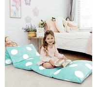 Butterfly Craze Housse Chaise Longue de Sol, Confortable et élégante pour Enfants/Adultes, siège Inclinable pour Un Confort Ultime, Matelas pour Tout-Petits, Housse Uniquement, à Pois Aqua, King