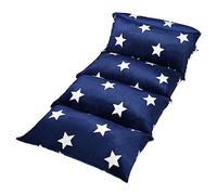 Butterfly Craze Housse de Coussin de Sol, Solution d'assise Confortable et élégante pour Enfants et Adultes, Coussin de Sol inclinable, Housse Uniquement, étoiles Bleu Marine, Queen