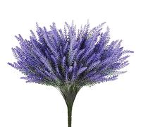 Butterfly Craze Set de 4 Lavandes Artificielles - Fausses Plantes Réalistes en Soie pour Décoration Intérieure ou travaux manuels- en Bouquet de Mariage avec d'autres Fleurs Fausses ou Séchées