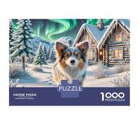 Butterfly Ear Dog 1000 Pièces Carton Extra-épais Coffret De Puzzles Handsome Dog Anti-Stress Défi Unique Puzzles pour Adultes Et Enfants 38x26cm/1000pcs