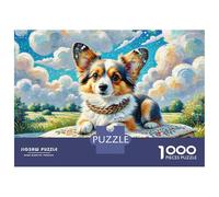 Butterfly Ear Dog 1000 Pièces Carton Premium Coffret De Puzzles Adorable Pet Extrêmement Difficile Défi Unique Puzzles Cadeaux pour La Famille Et Les Amis 38x26cm/1000pcs