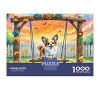 Butterfly Ear Dog 1000 Pièces Carton Premium Coffret De Puzzles Adorable Pet Extrêmement Difficile Défi Unique Puzzles pour La Décoration Intérieure 70x50cm/1000pcs