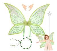Butterfly Fairy Wings for Girls, Fairy Wings Set, Halloween Cosplay Accessories, Role Play Props for Christmas Holiday Themed Party Wedding