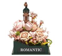 Butterfly Garden 3D Blocks with LED, Romantic 3D Book Flower Bouquet Butterfly Building Set, No-Wilt Botanicals Building Blocks for Home Office Desk Decor