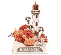 Butterfly Garden 3D Blocks with LED, Romantic 3D Book Flower Bouquet Butterfly Building Set, No-Wilt Botanicals Building Blocks for Home Office Desk Decor