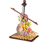 Butterfly Garden 3D Blocks with LED, Romantic 3D Book Flower Bouquet Butterfly Building Set, No-Wilt Botanicals Building Blocks for Home Office Desk Decor