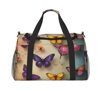 Butterfly Garden Fantasy Sac de voyage résistant à l'eau compact pour le sport, la gym et le w nd pour homme et femme