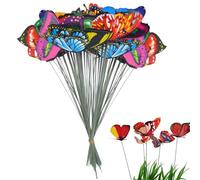 Butterfly Garden Stakes 50PCS 9.8 inch Height Butterfly on Sticks Realistic Garden Decor Yard Art for Patio Yard Porch Decorations LargeButterfly Stakes