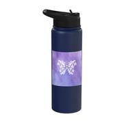 Butterfly Guerrier Suicide de sensibilisation à la santé mentale Stainless Steel Insulated Water Bottle