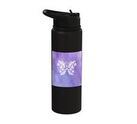 Butterfly Guerrier Suicide de sensibilisation à la santé mentale Stainless Steel Insulated Water Bottle