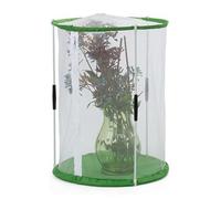 Butterfly Habitat, Foldable Tent, Zippered Mesh Enclosure, Breathable Rearing Cage Design, 15.75x11.81x11.81 inches, Ideal for Hatching, Raising, Plants, Kids, Science