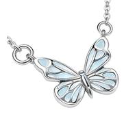 Butterfly Necklace - Glow In Dark Clavicle Chain For Women Girls Gift | Titanium Steel Adjustable Link With Luminous Pendant Detail, Lightweight Fashion Jewelry For Travel School Party Daily Wear