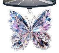 Butterfly Ornaments - Acrylic 2D Rainbow Glitter, Flying Animal Decoration For Car, Purse, Home, Door, Kids, Rearview Mirror | Christmas, Birthday, Vehicle Interiors, Room Decor, Present Ideas