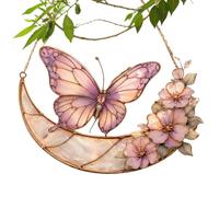 Butterfly Ornaments - Acrylic Decorative Set, Sunlight Catcher Wall Art with Vibrant Reflective Design, Hanging Outdoor Garden Decor, Window Suncatcher Ornament, Elegant Home Accent Decoration
