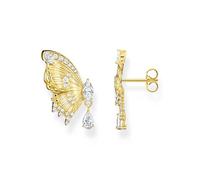 Butterfly Paradise Boucles d'oreilles plaqué or avec pierres papillon