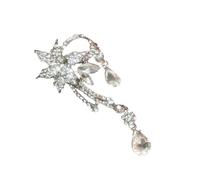 Butterfly Princess Dangle Earrings Alloy Wedding Jewelry with Waterdrops Designs and Stone Butterfly Drops Alloy Princess Ear Jewelry