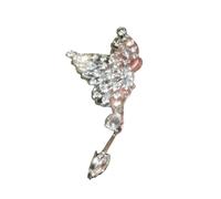 Butterfly Princess Dangle Earrings Alloy Wedding Jewelry with Waterdrops Designs and Stone Butterfly Drops Alloy Princess Ear Jewelry