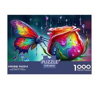 Butterfly Puzzle 1000 Pièces pour Adultes Et Enfants Animal De l'art De La Décoration Moderne Jeu Cadeau Unique 1000 Pieces Activité Relaxante Cadeau pour Femme, Homme, Couple Et Amie 38x26cm/1000pcs