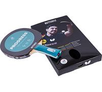 BUTTERFLY Raquette de ping-Pong Progress | Raquette de Tenis de Table Professionnelle pour Joueurs avancés | Revêtements homologués ITTF Noir/Rouge | Surface adhérente