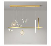 Butterfly s for Dining Room Modern Creative Pendant Lights for The Kitchen Light Decoration Lamp Table Light Fixture (Color : A-black82CM Size : Threecolor) (B golden82cm)